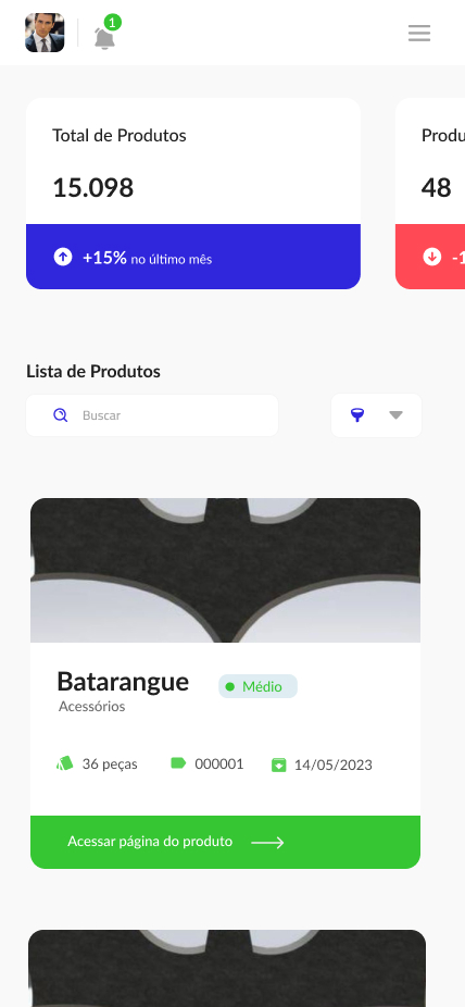 interface da SwiftStock